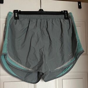 Nike Gray and Light Blue Athletic Shorts
